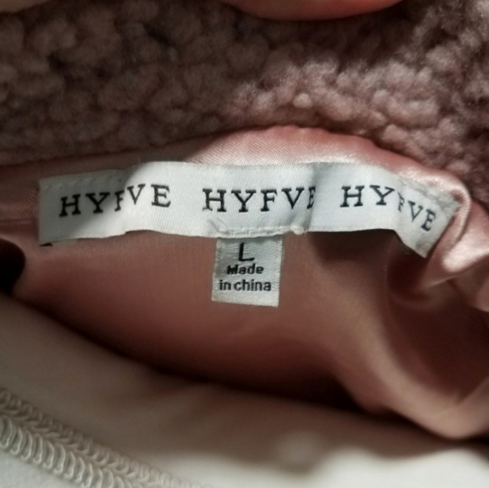 Hyfve  pink cloud sherpa  teddy moto coat jacket - Picture 8 of 9